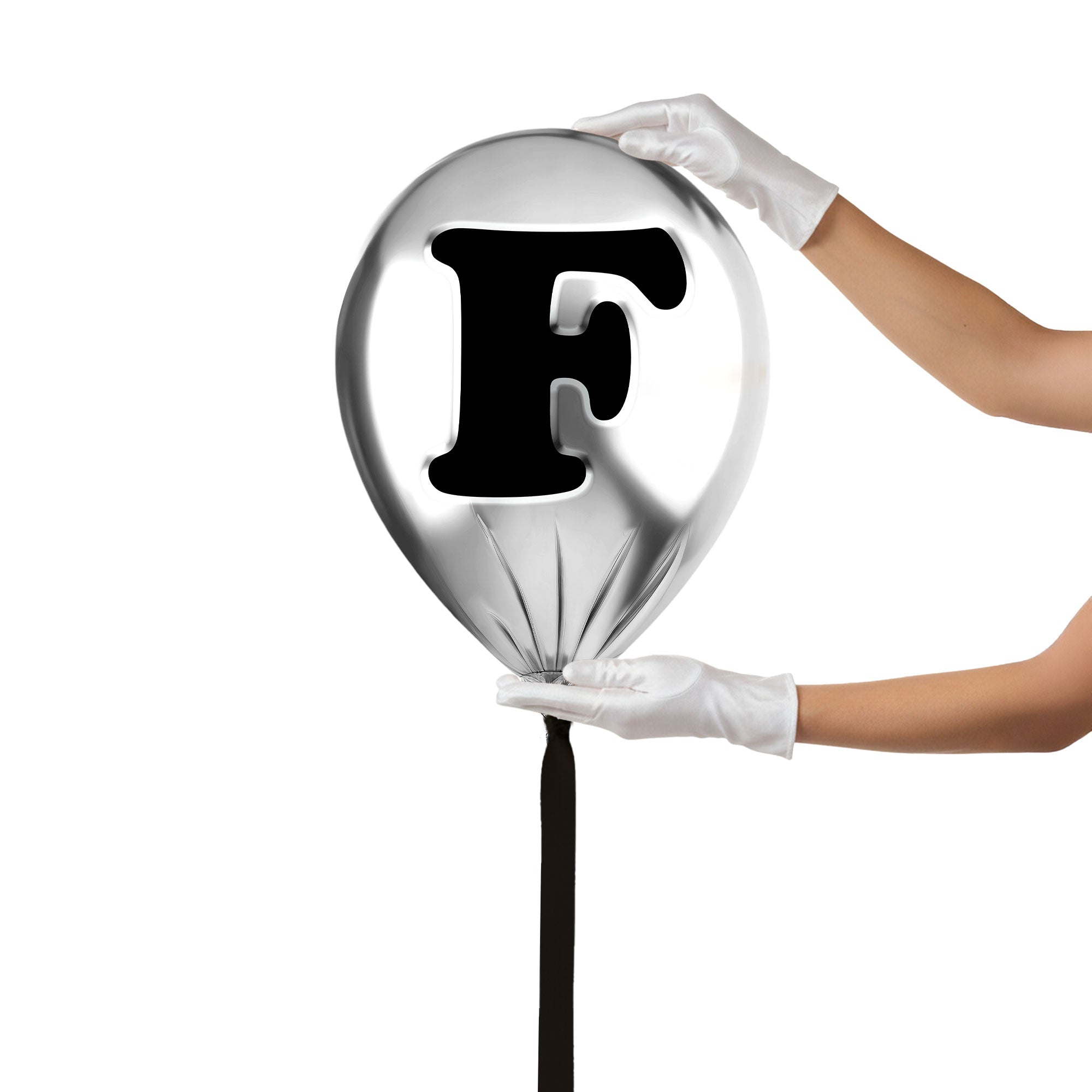 Silver Monogram Balloon
