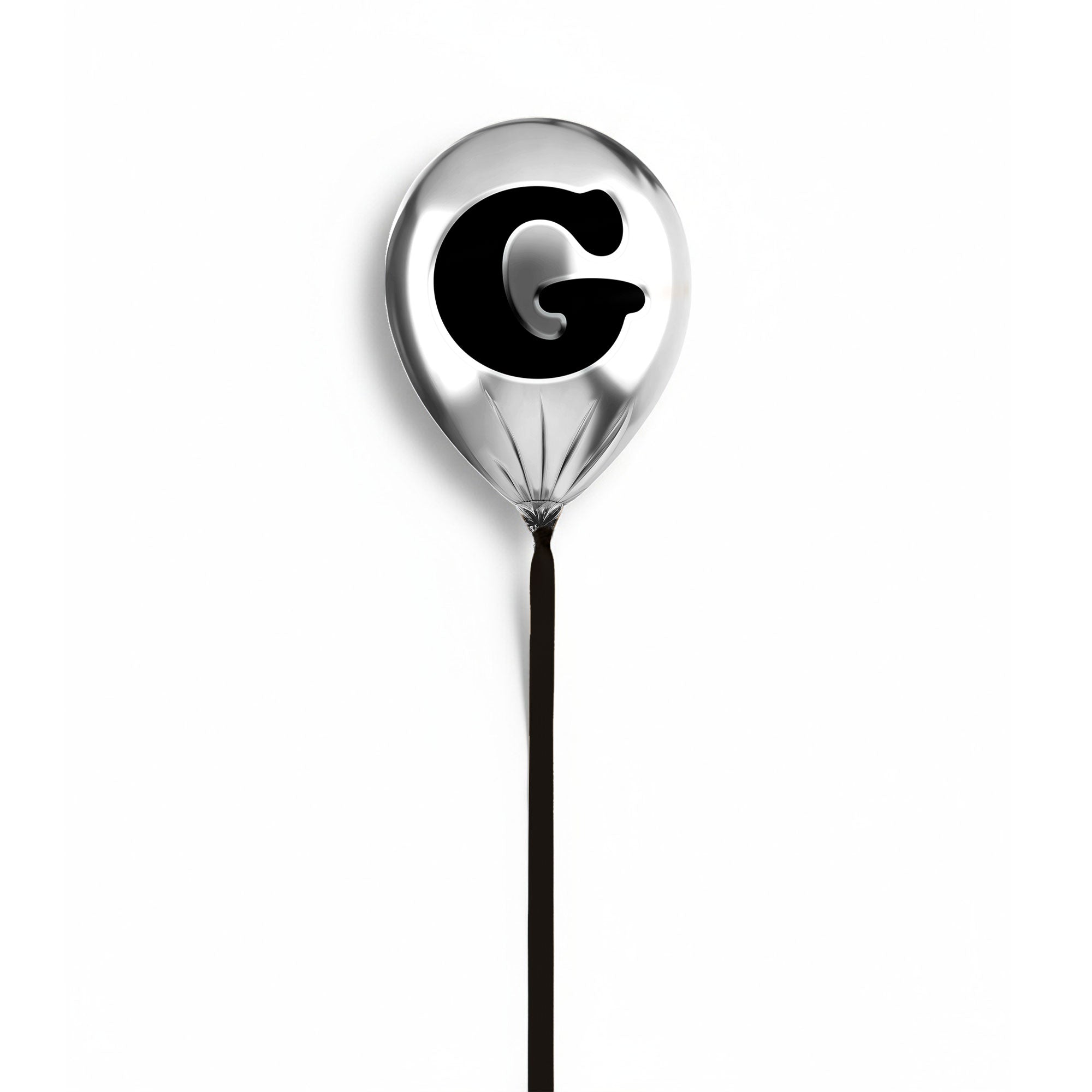 Silver Monogram Balloon