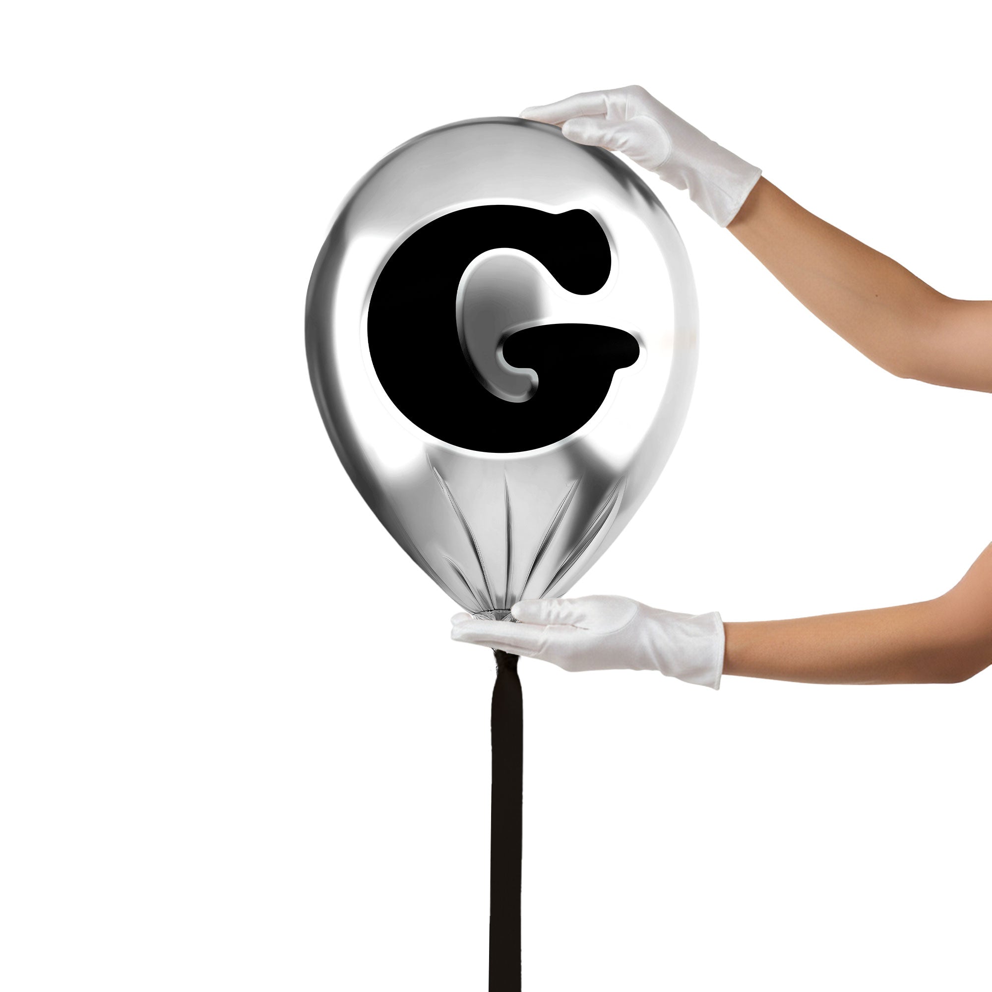 Silver Monogram Balloon