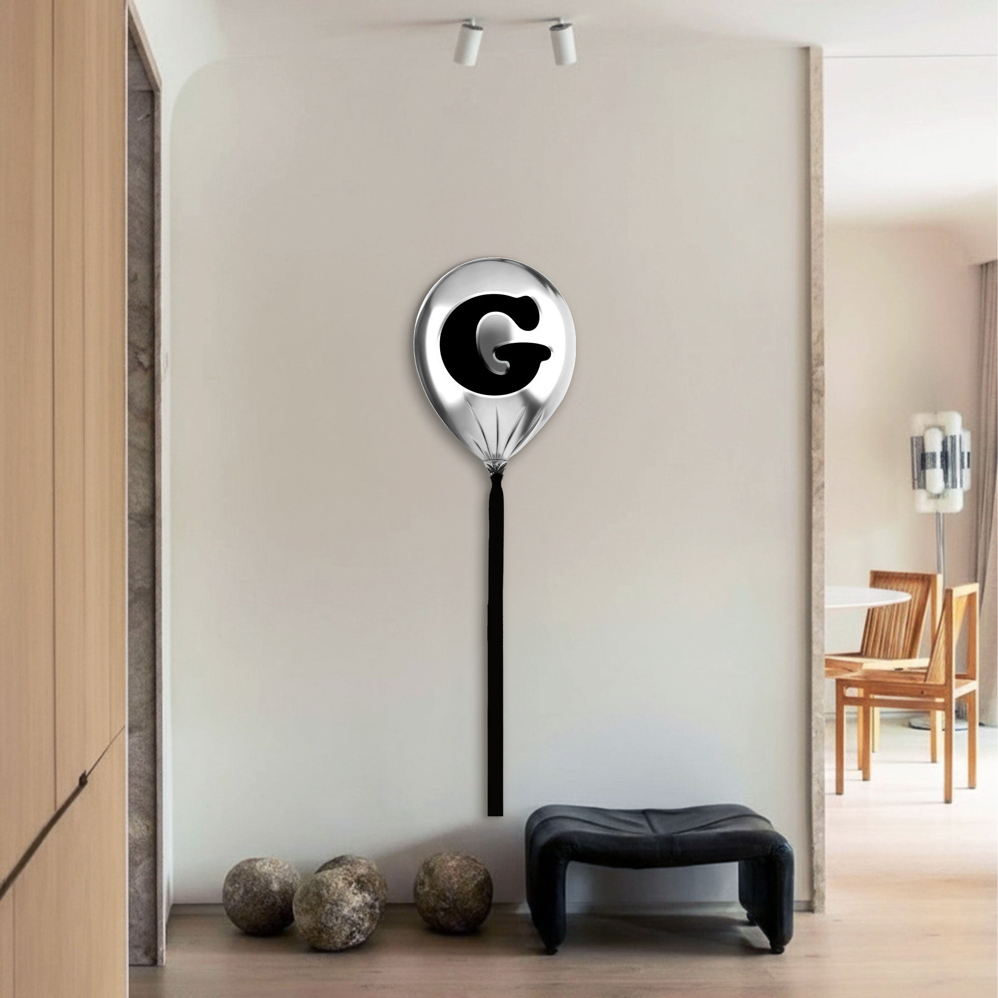 Silver Monogram Balloon