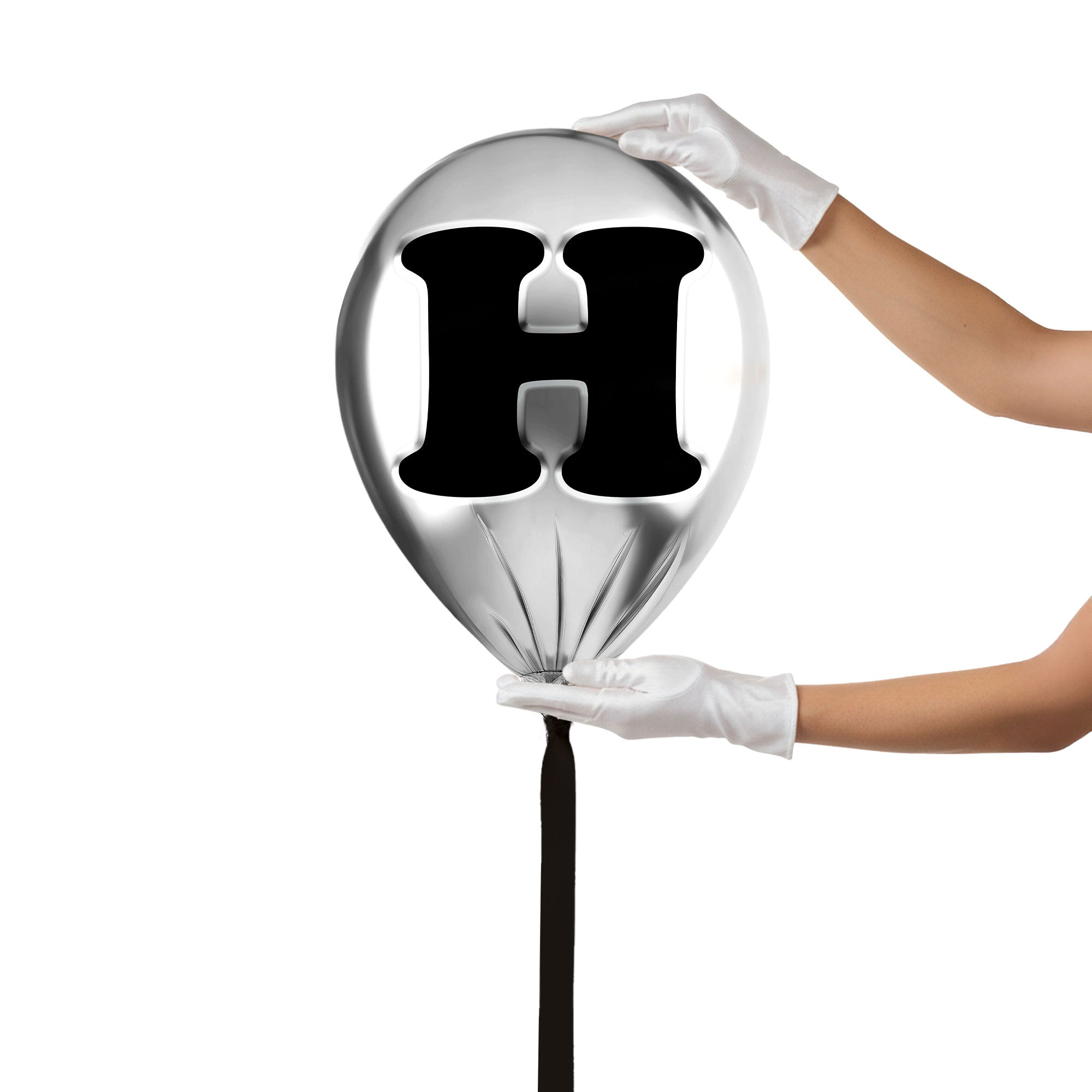 Silver Monogram Balloon