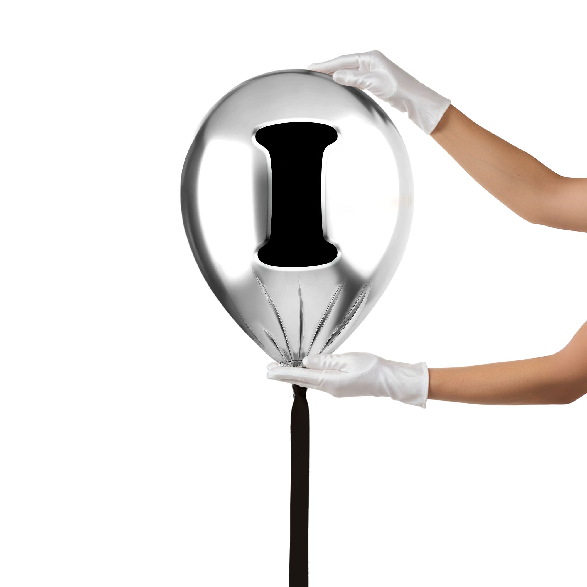 Silver Monogram Balloon