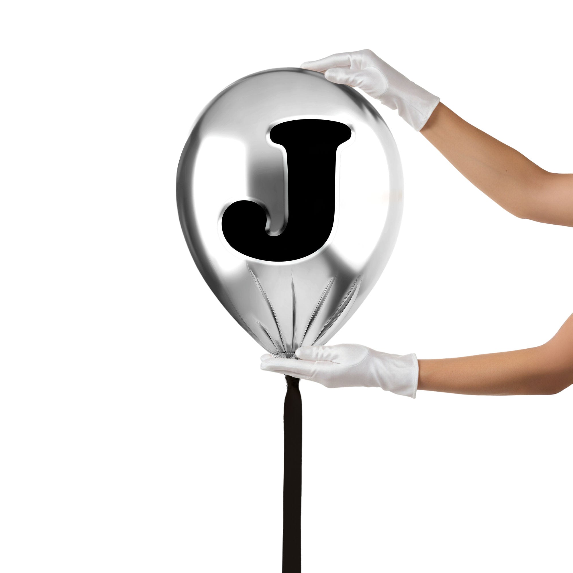 Silver Monogram Balloon