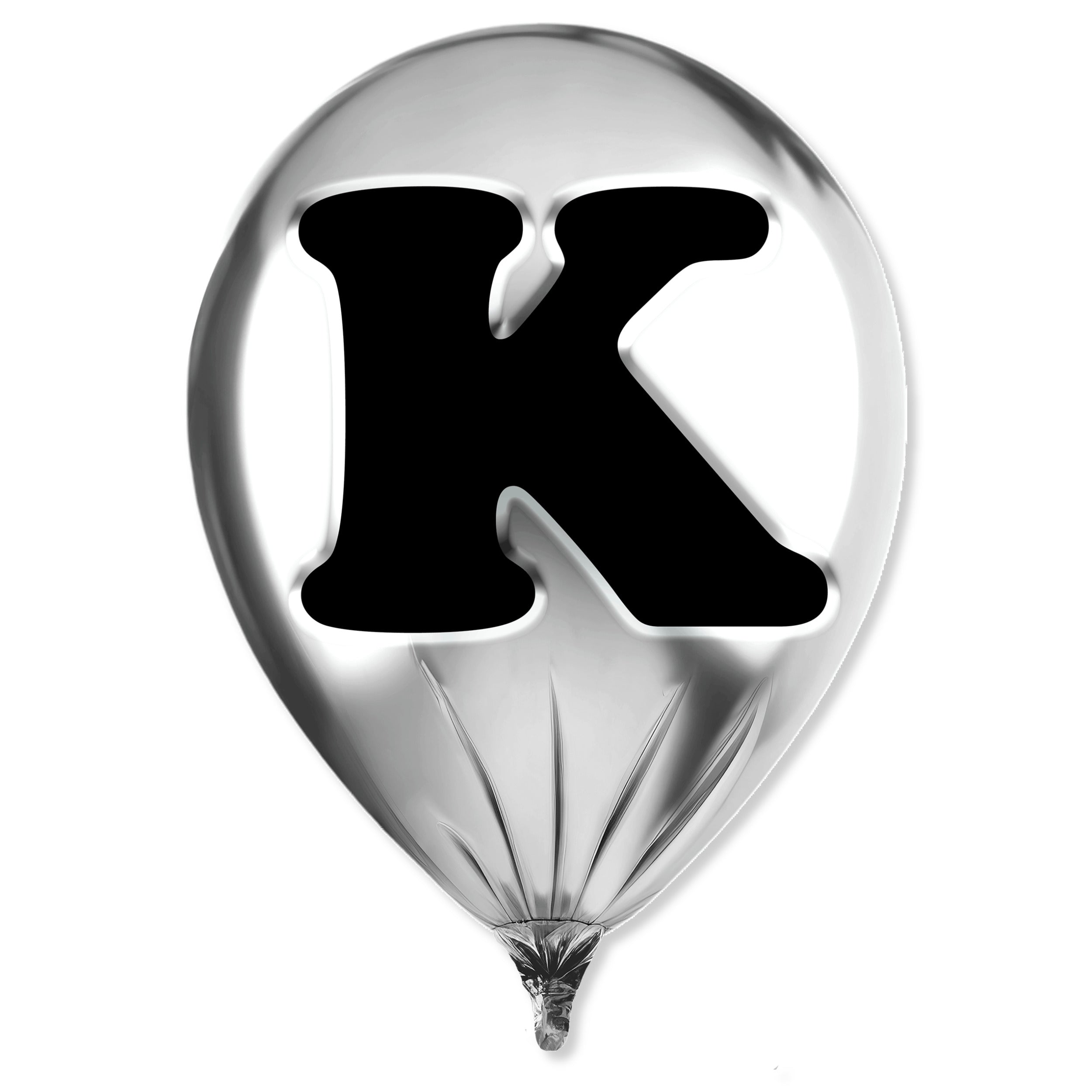 Silver Monogram Balloon