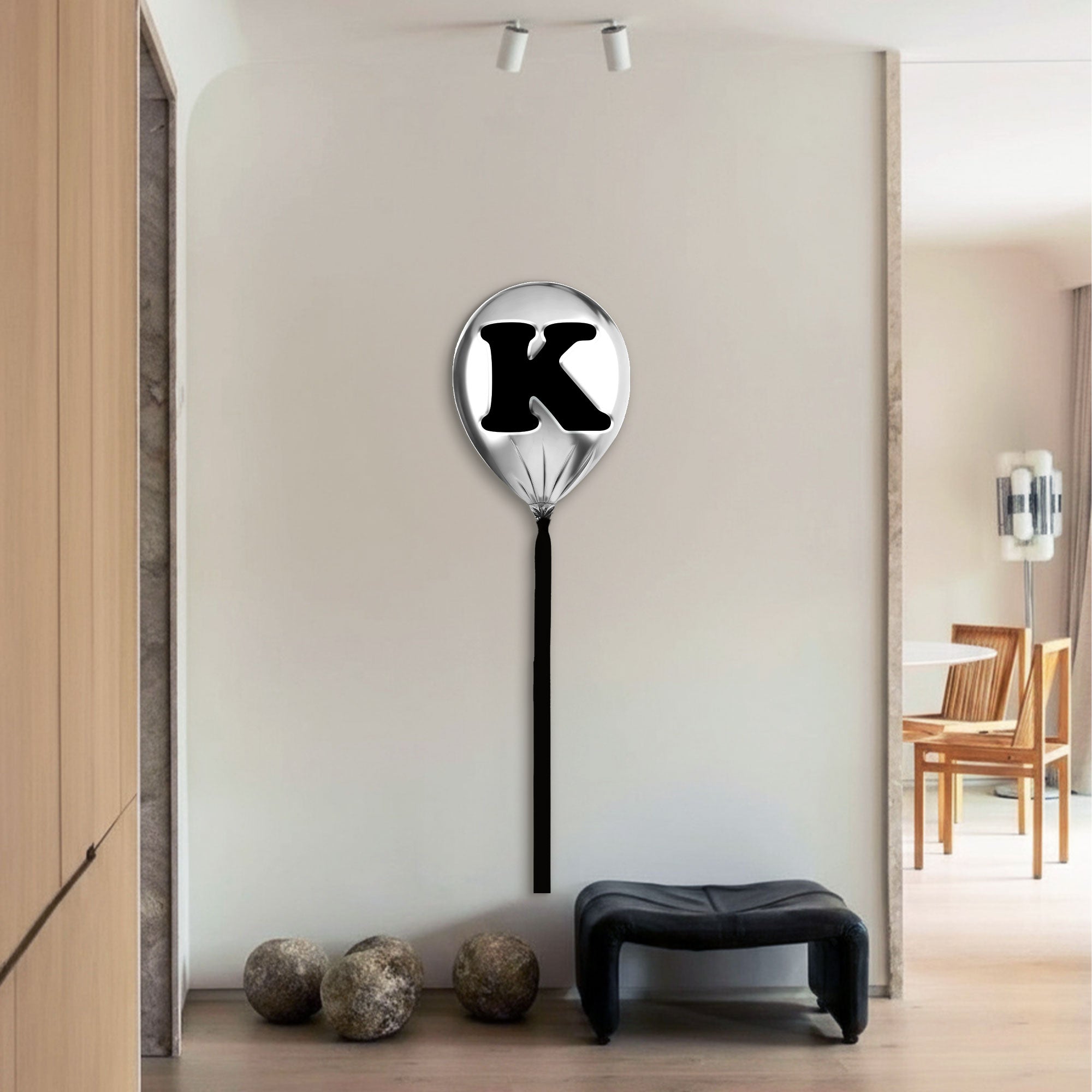 Silver Monogram Balloon