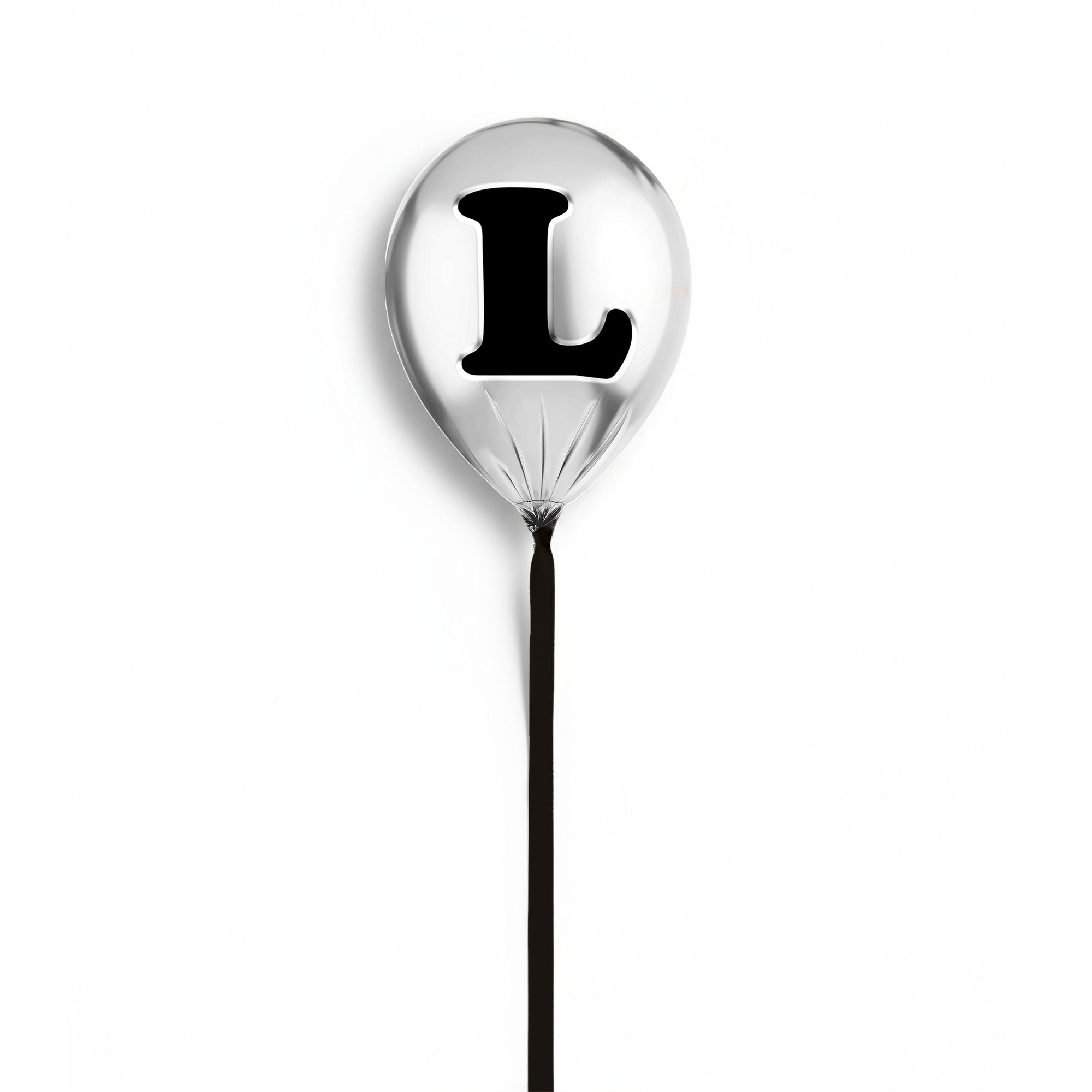 Silver Monogram Balloon