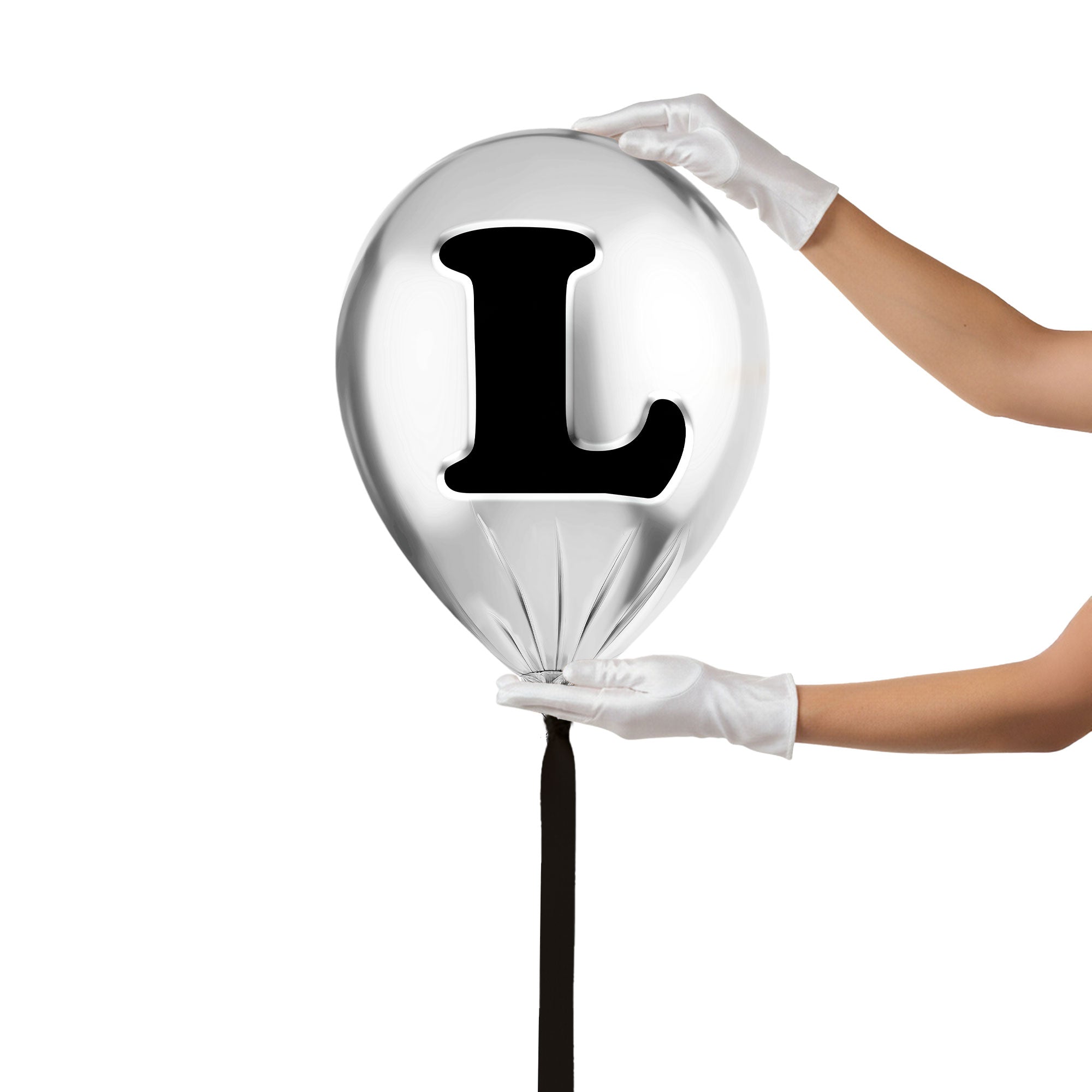 Silver Monogram Balloon