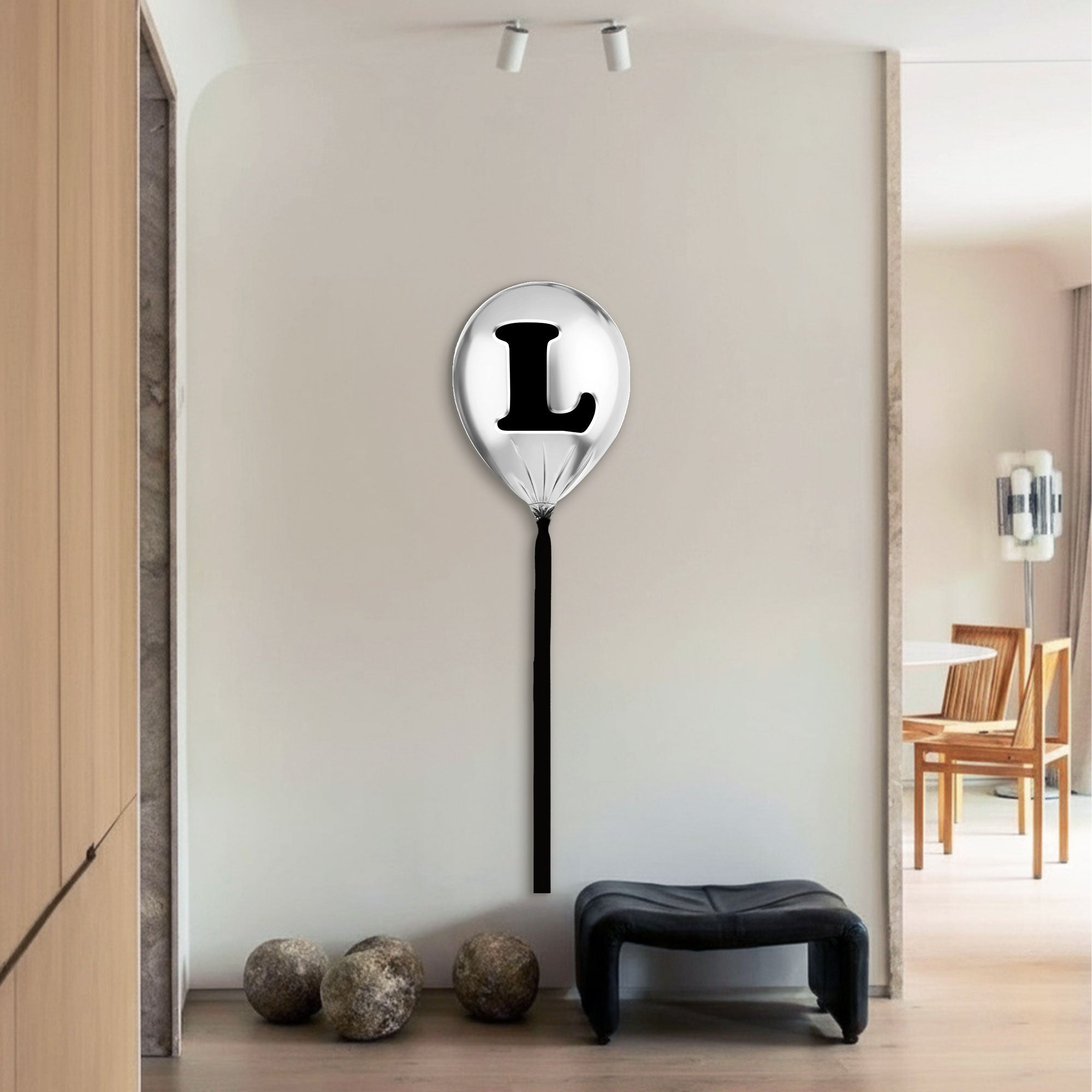 Silver Monogram Balloon