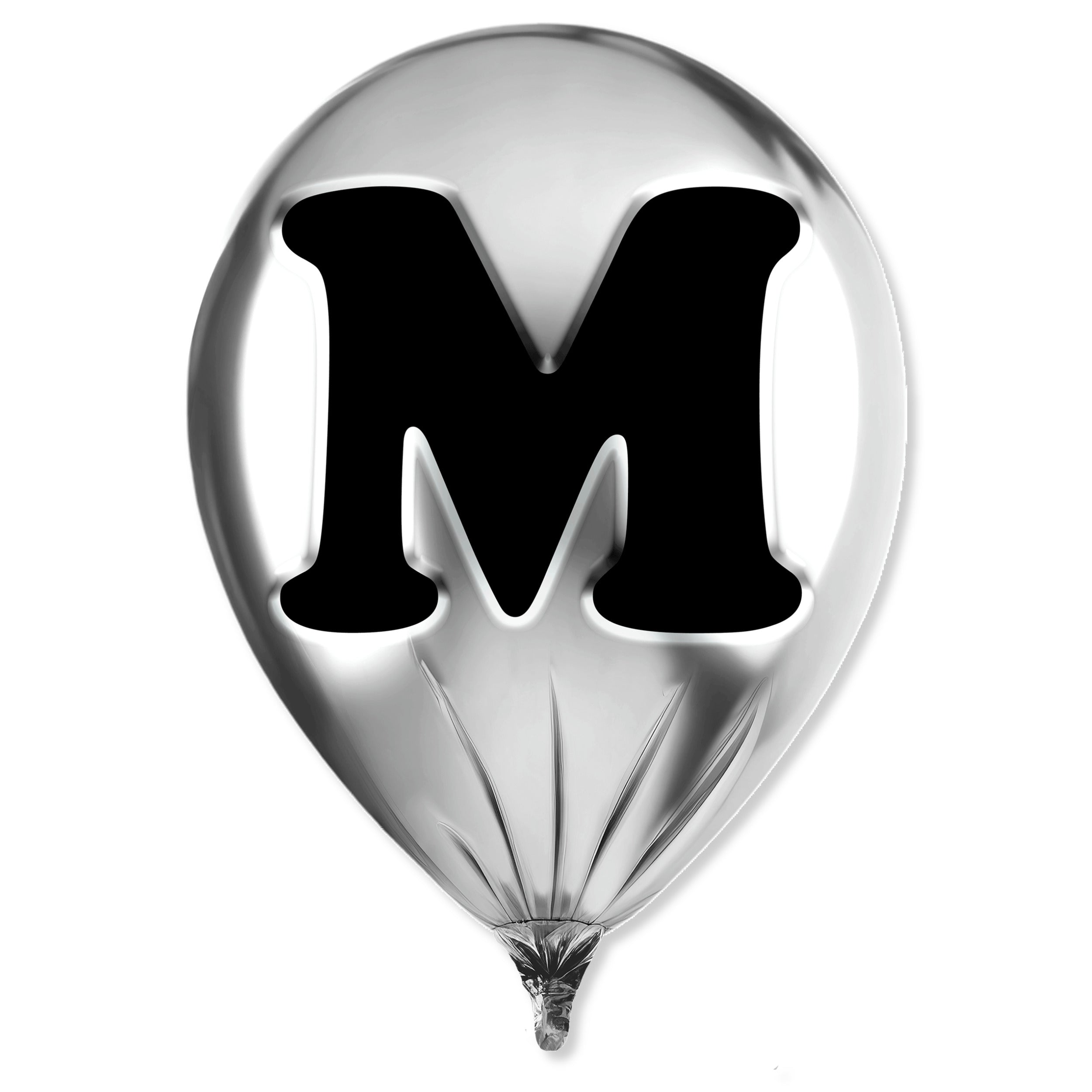 Silver Monogram Balloon