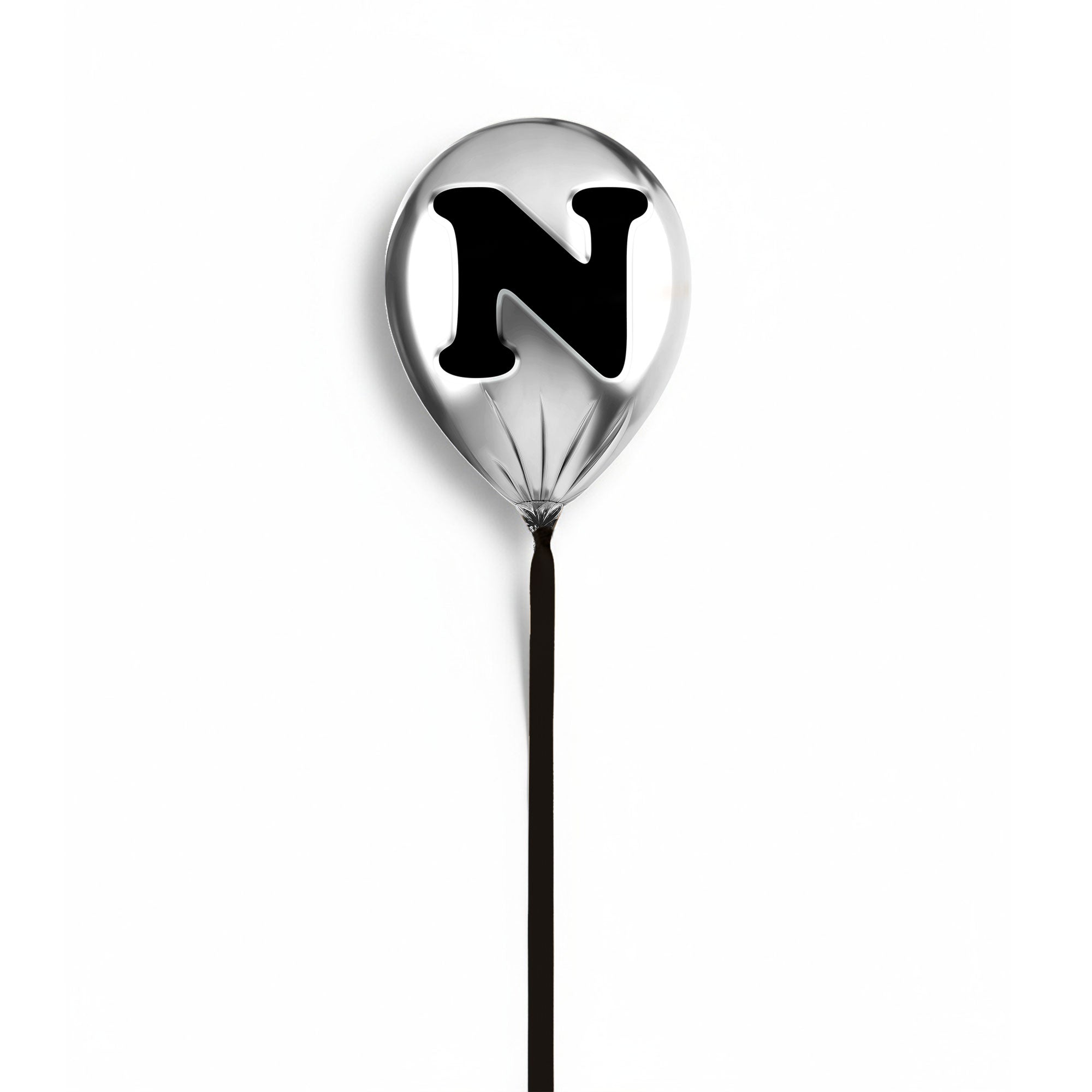 Silver Monogram Balloon