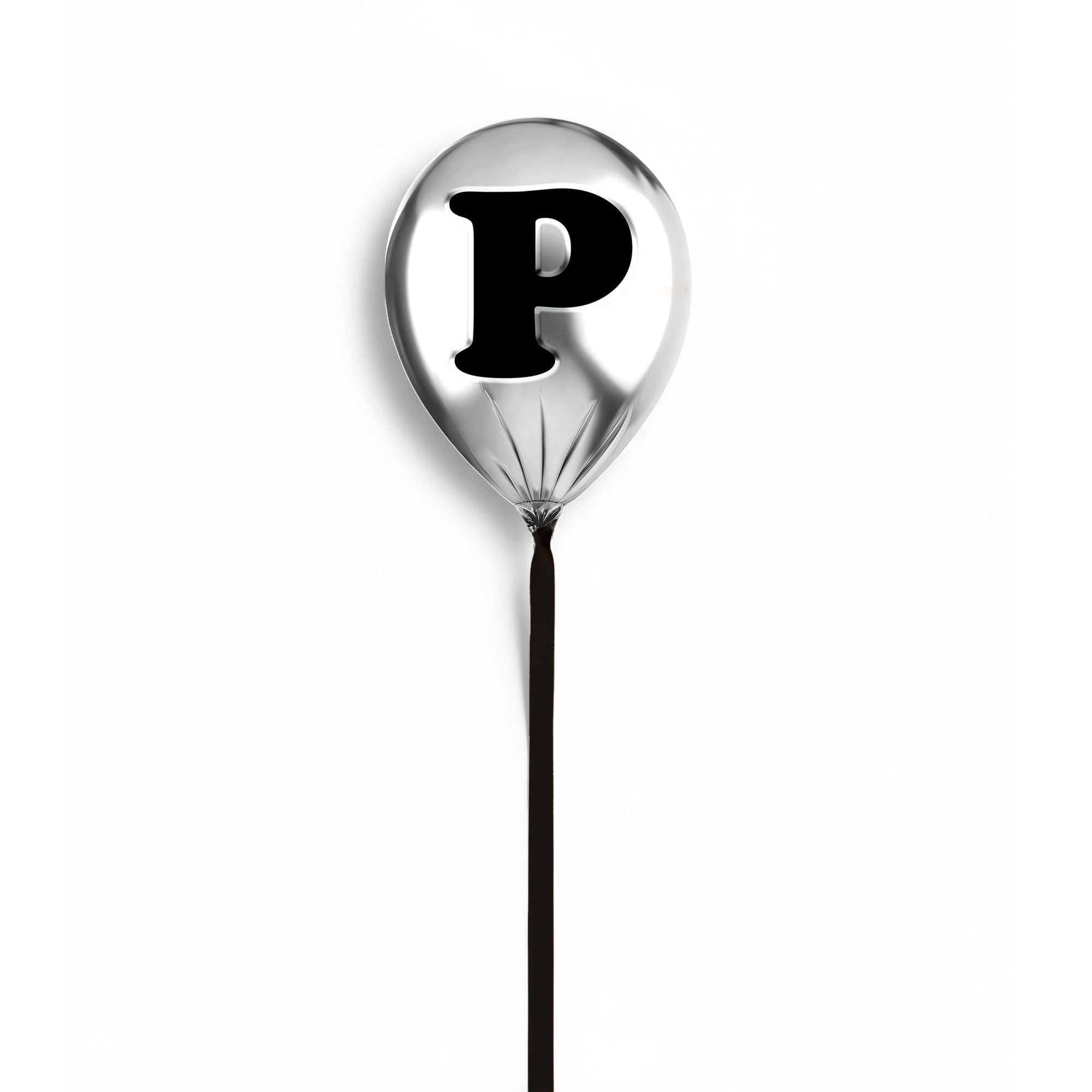 Silver Monogram Balloon