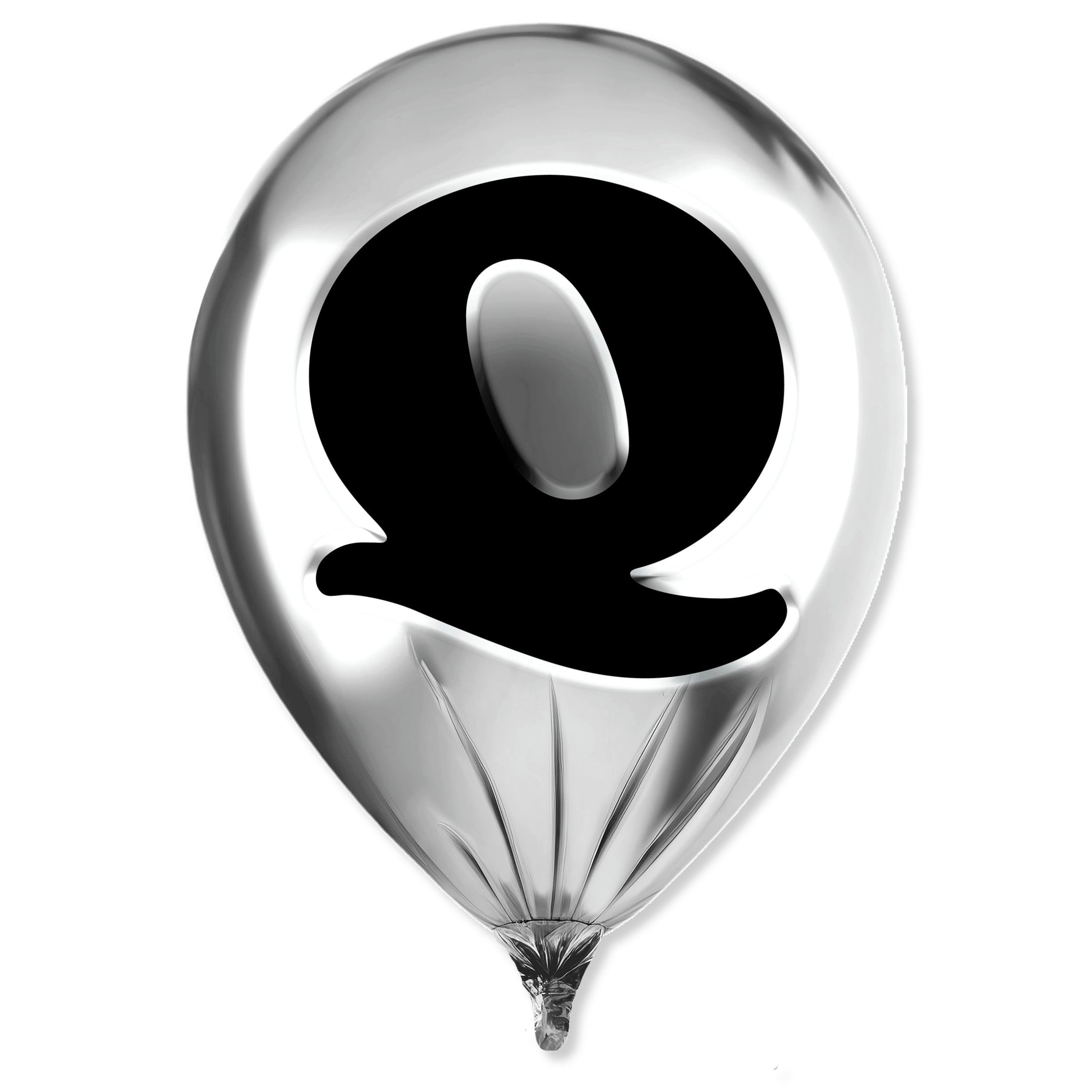 Silver Monogram Balloon