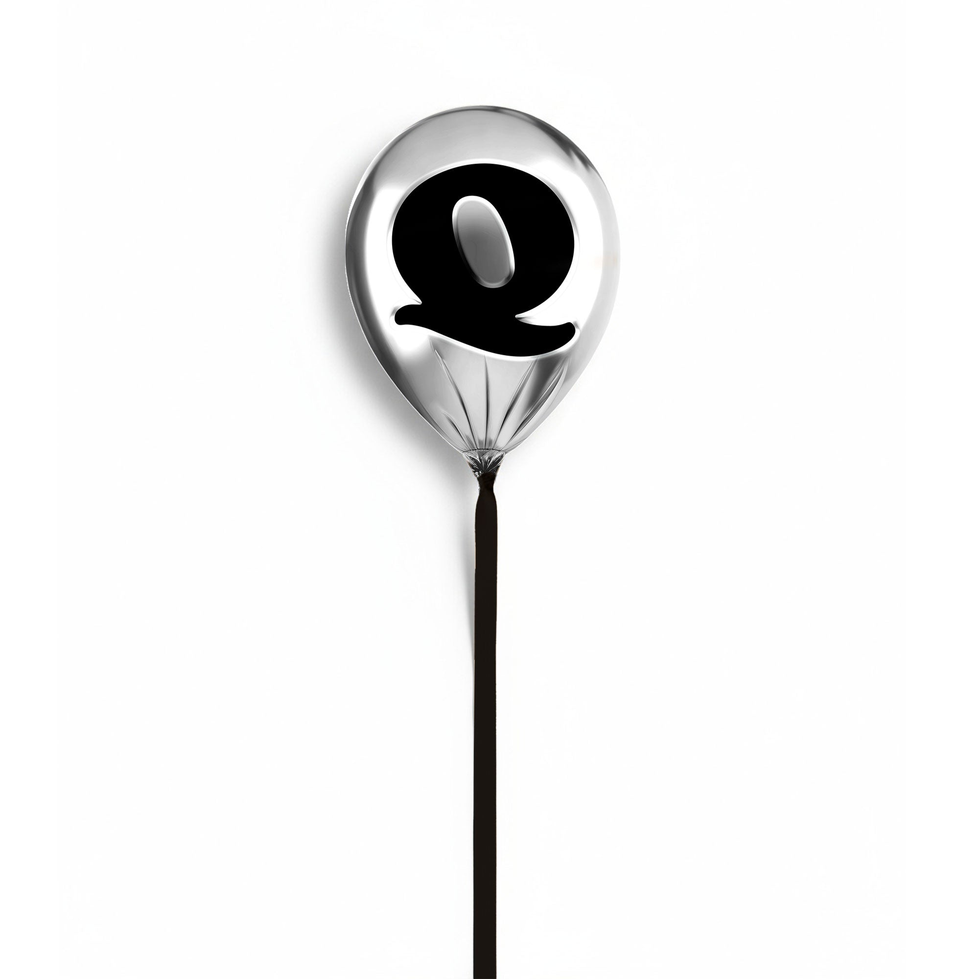 Silver Monogram Balloon