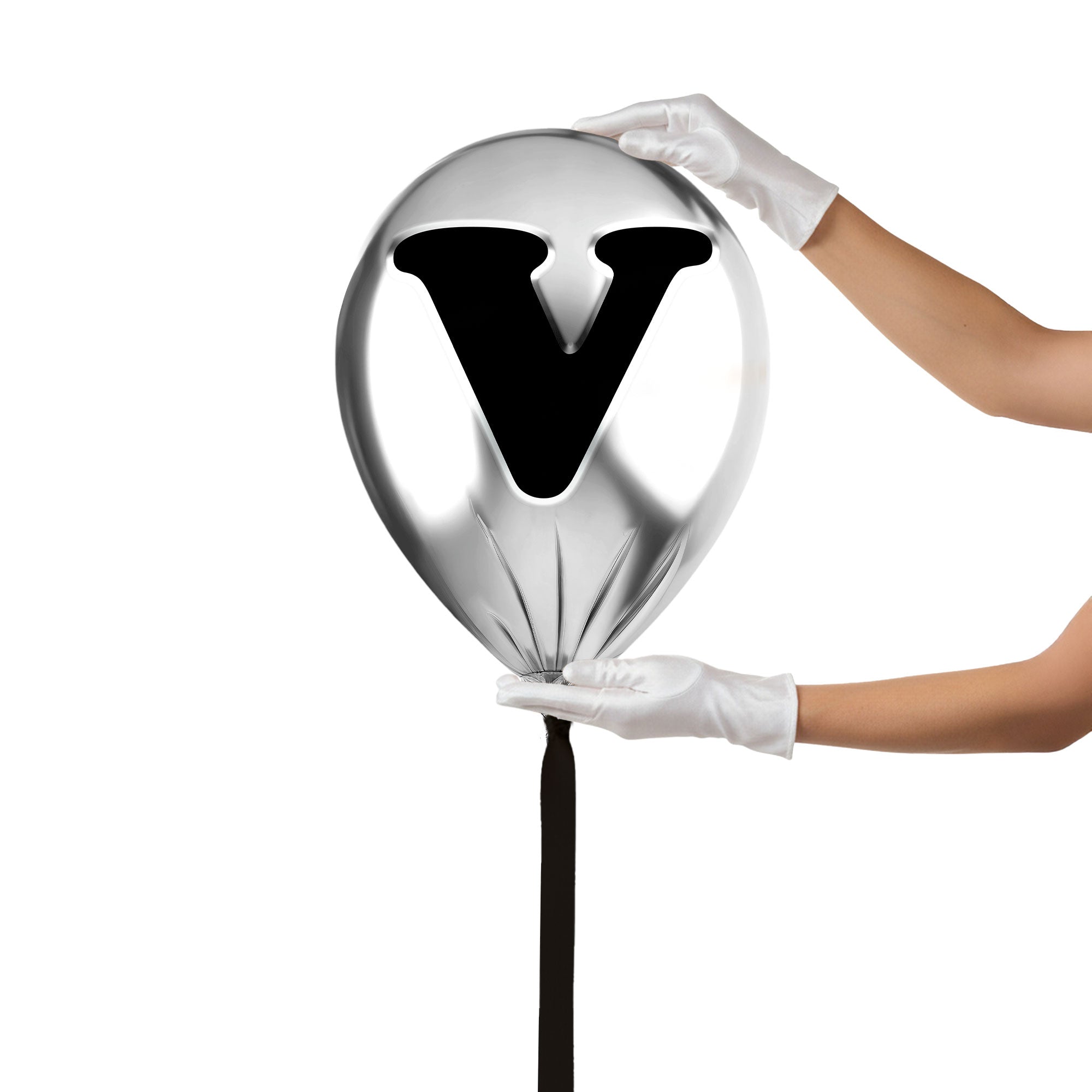 Silver Monogram Balloon