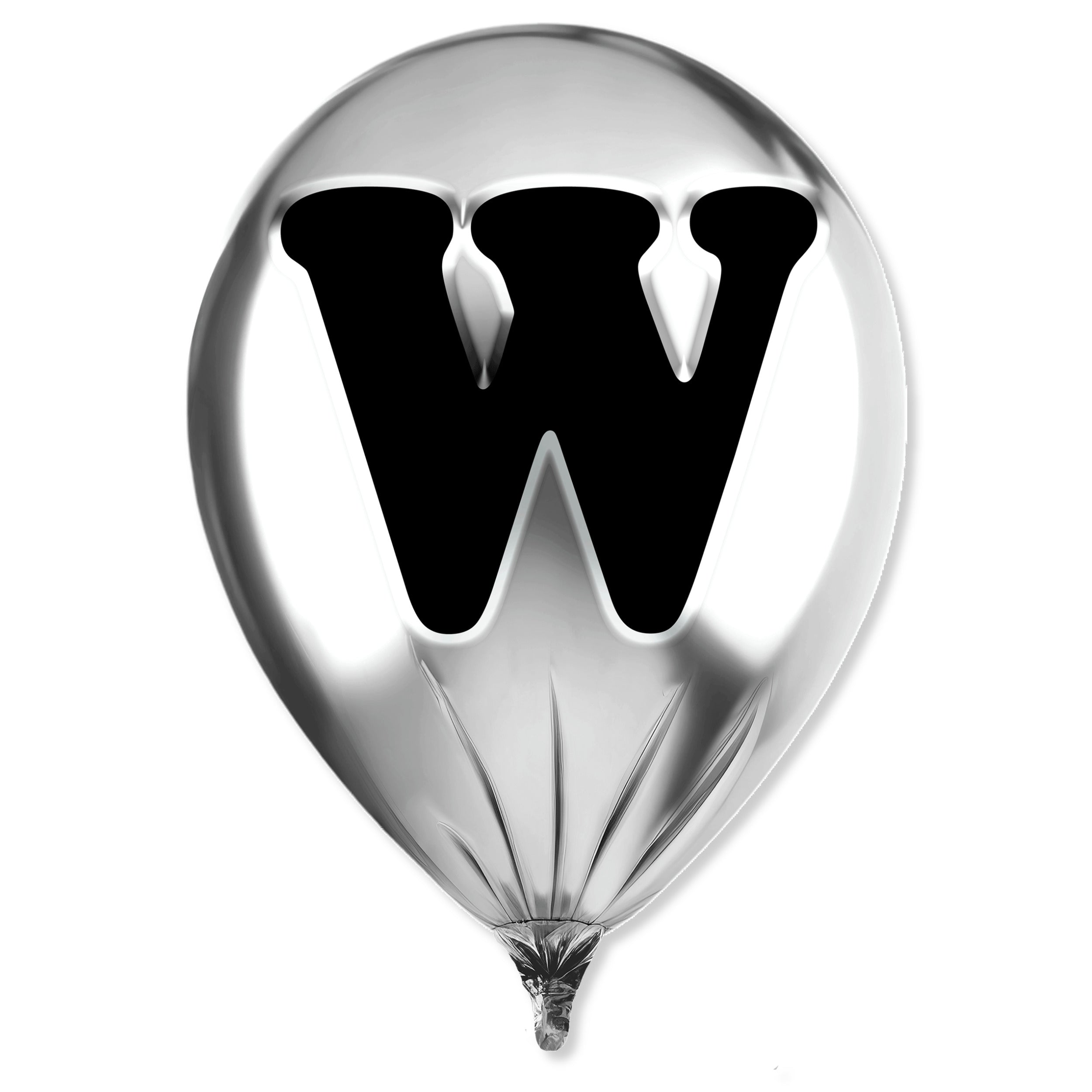 Silver Monogram Balloon