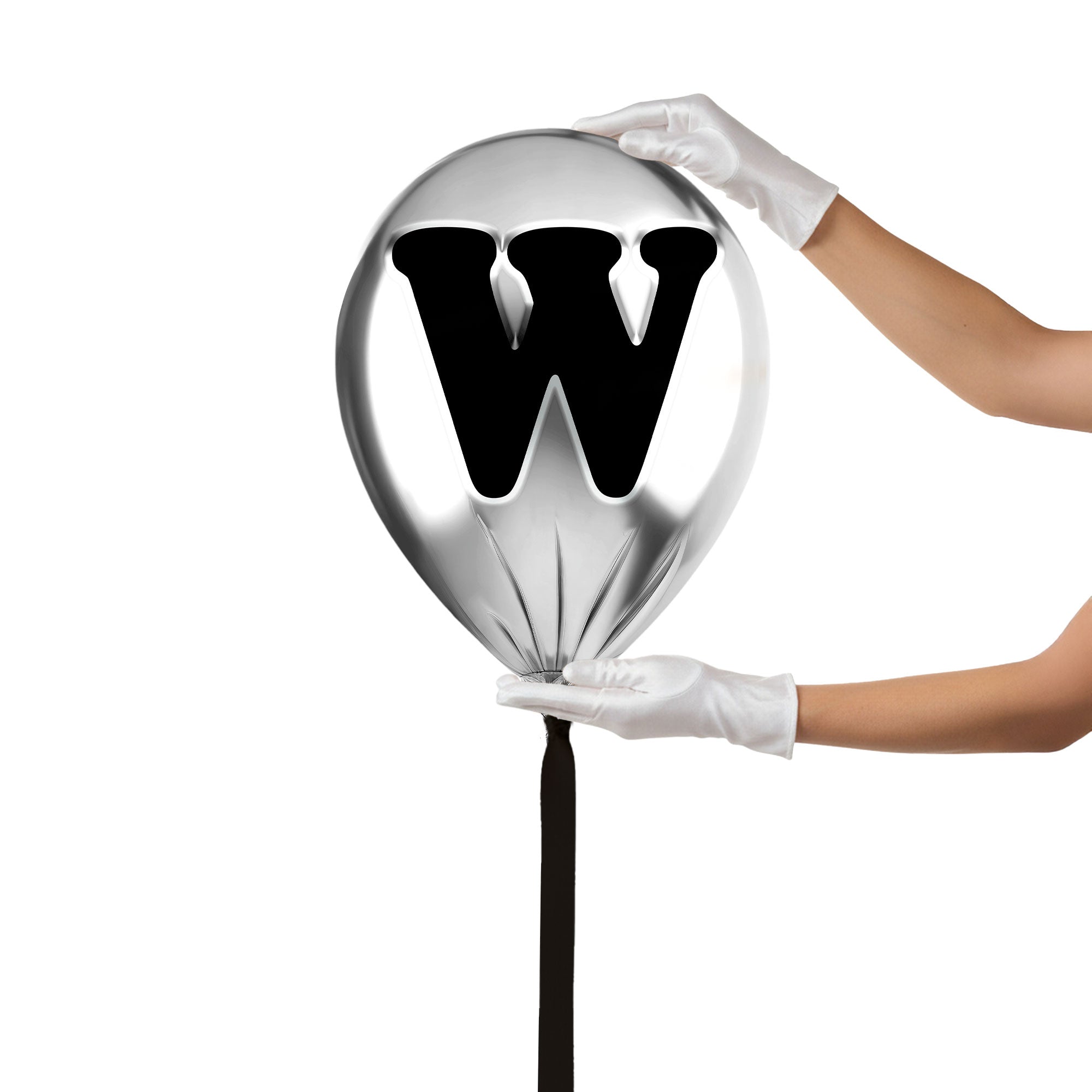 Silver Monogram Balloon