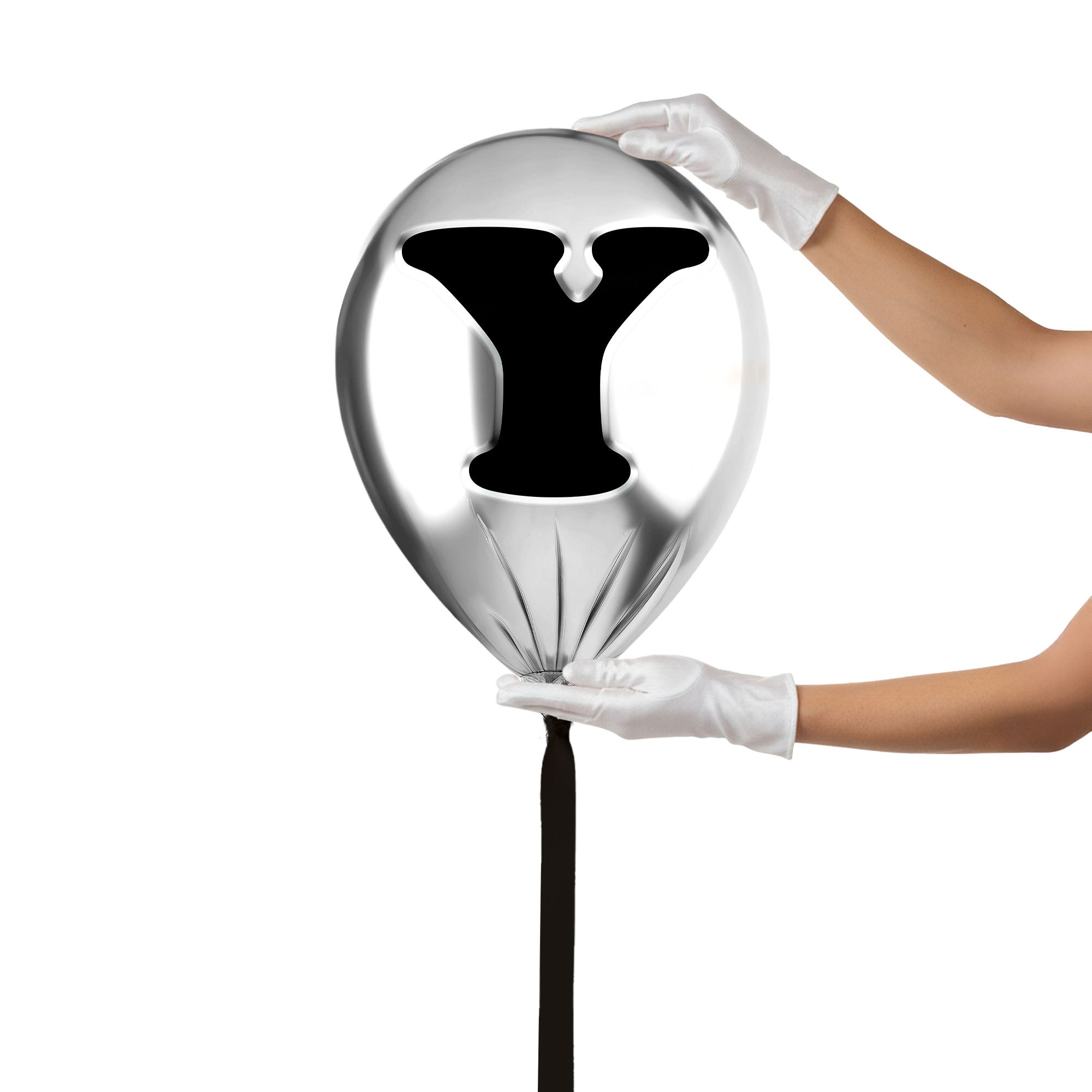 Silver Monogram Balloon