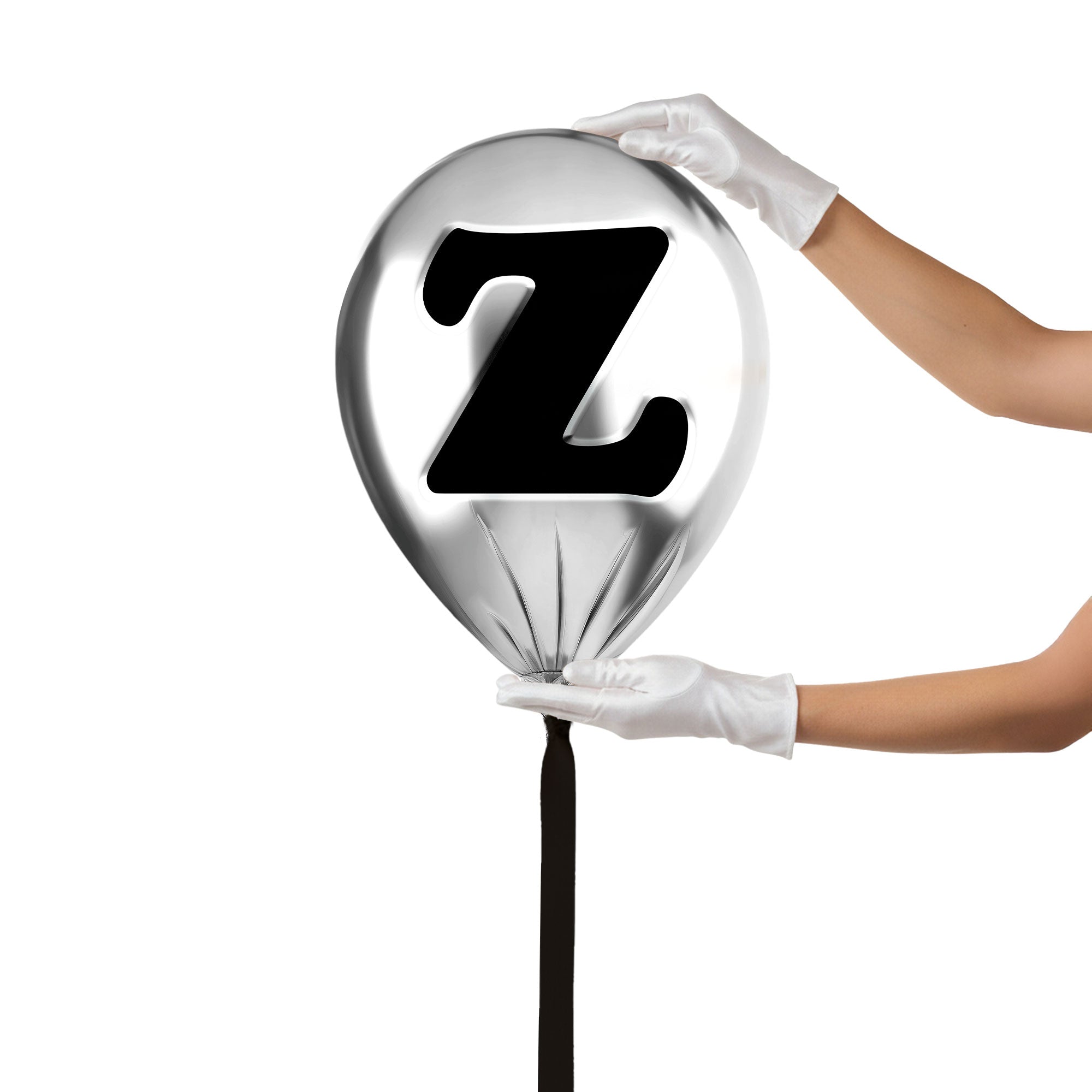 Silver Monogram Balloon