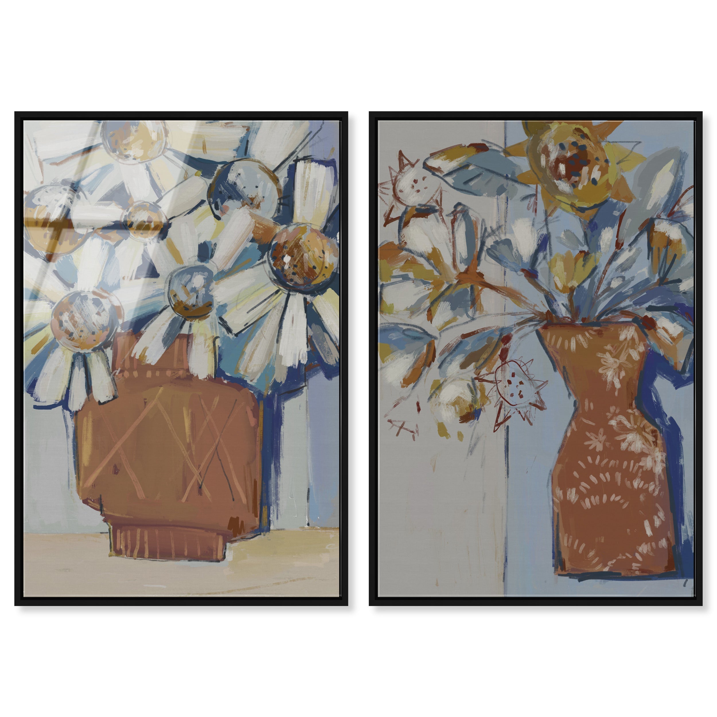 Abstract Flowers Set
