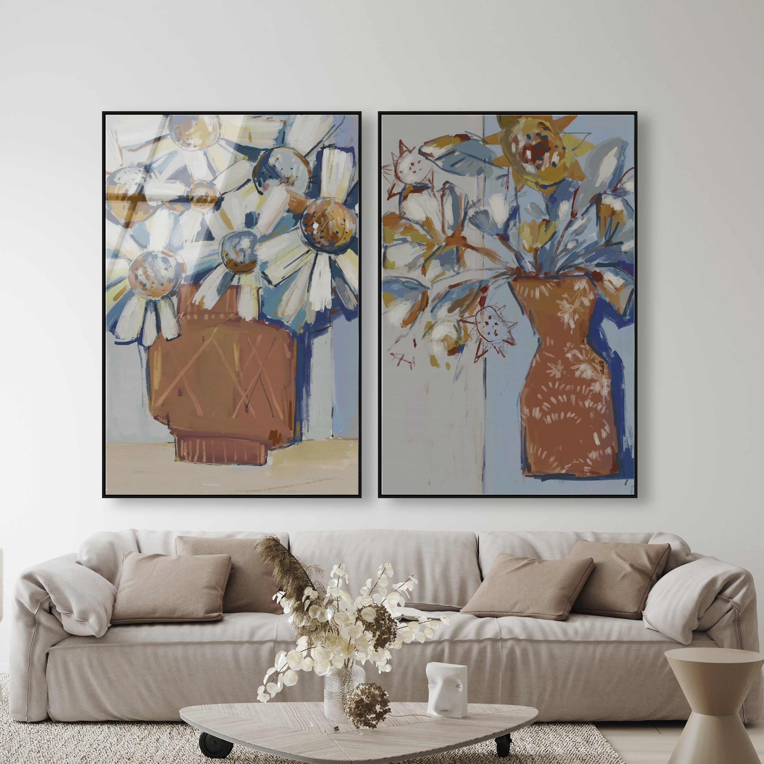 Abstract Flowers Set