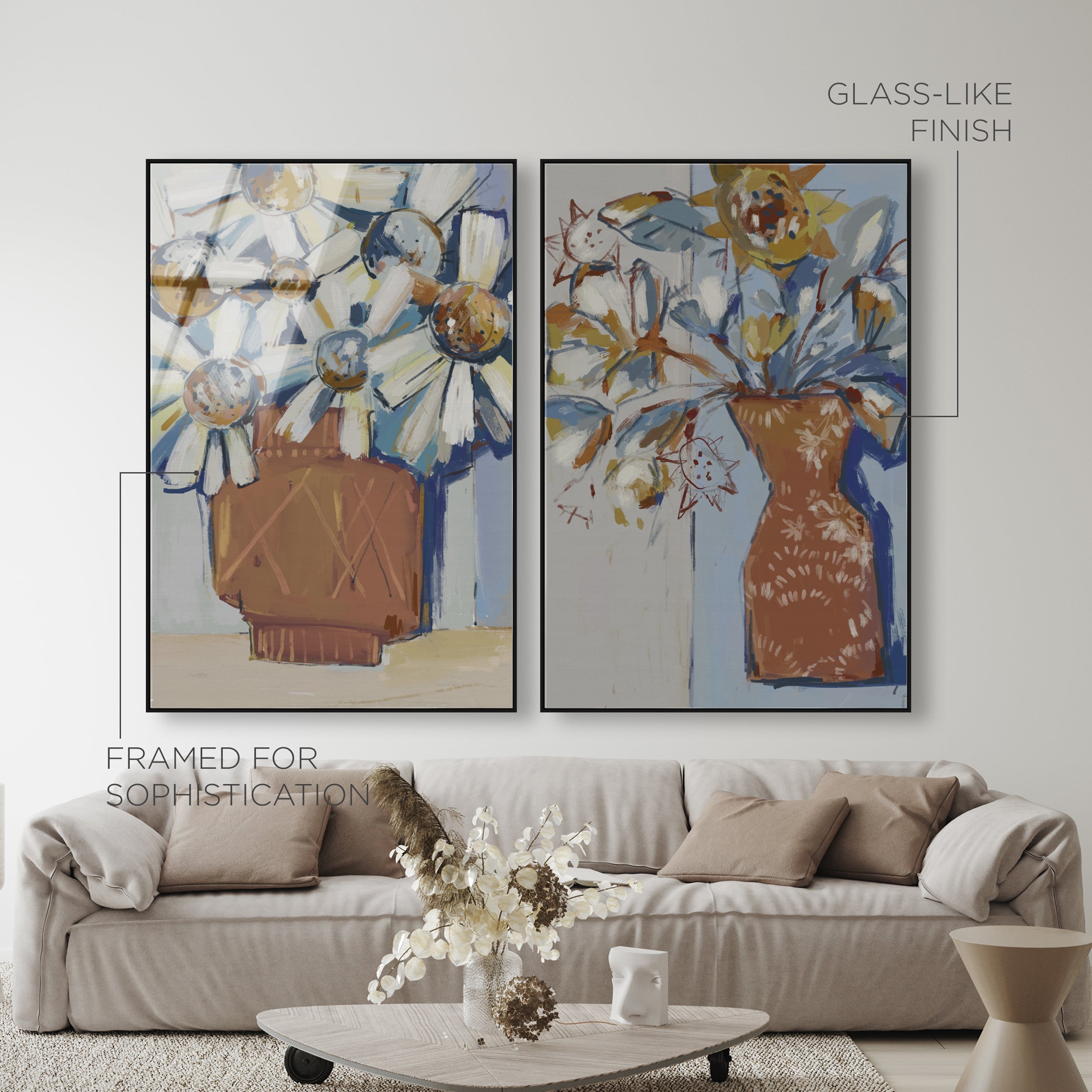 Abstract Flowers Set