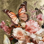 Butterfly Aficionado | Hand Embellished Gold Leaf Art