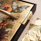 Butterfly Lover II | Hand Embellished Gold Leaf Art