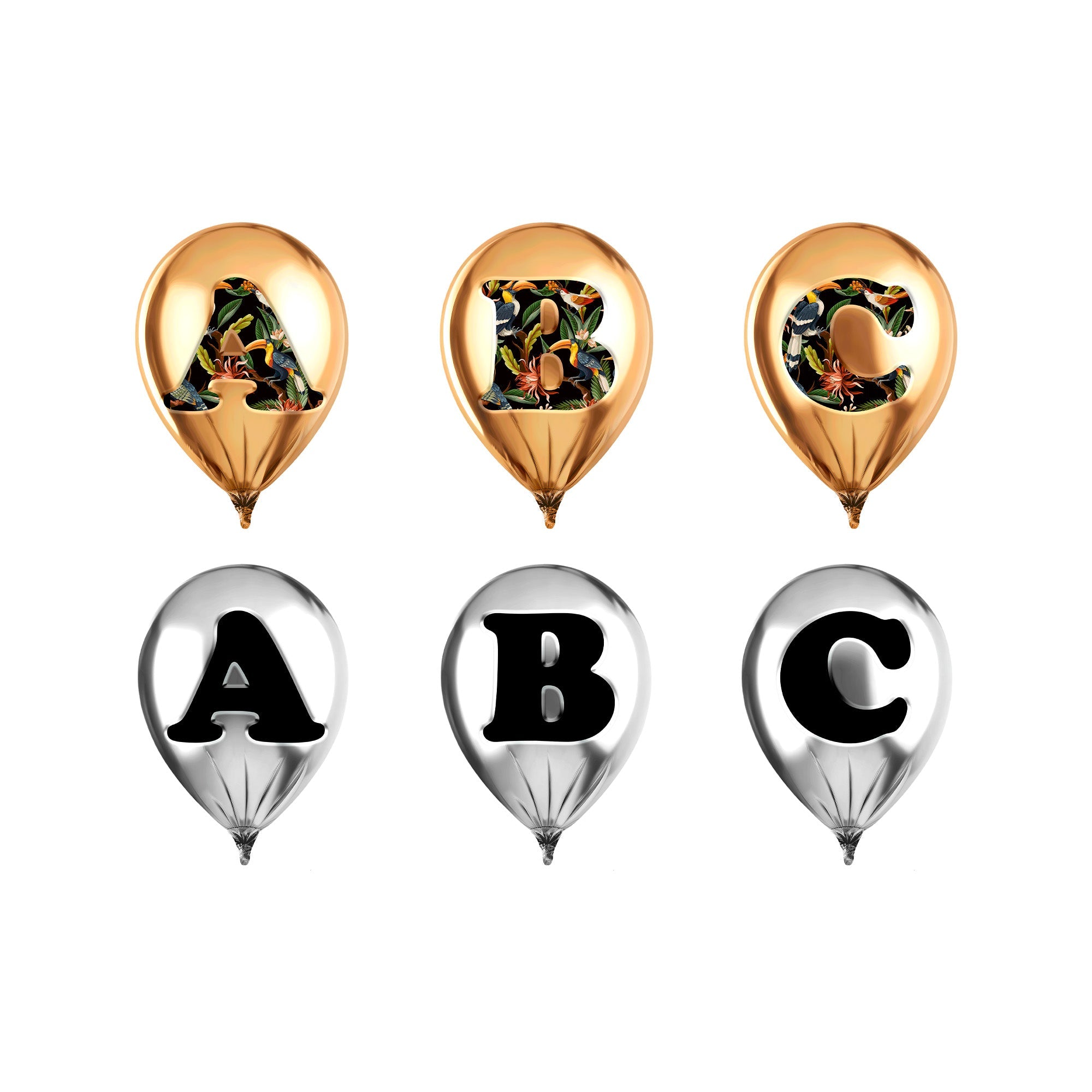 Monogram Balloons | Acrylic Silhouette