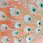 Peach Peacock Preppy | Hand Embellished Diamond Dust