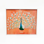 Peach Peacock Preppy | Hand Embellished Diamond Dust