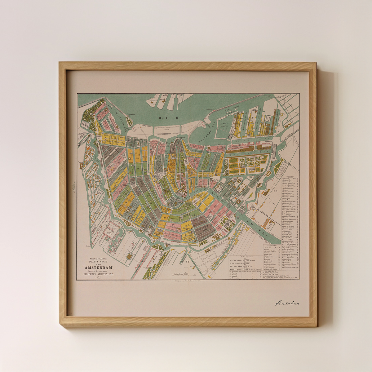 Amsterdam Vintage Map - Square Main image