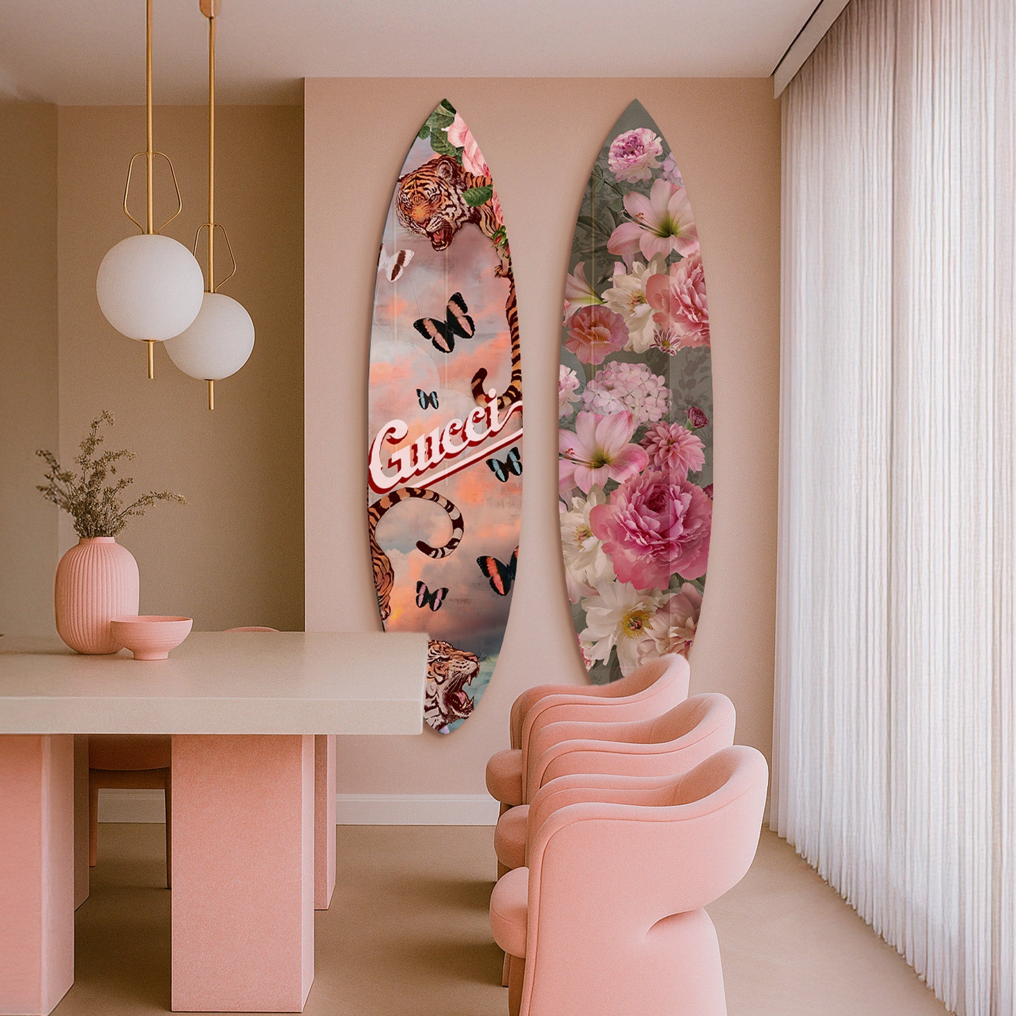 Blush Dynasty | Surfboard Gallery Wall