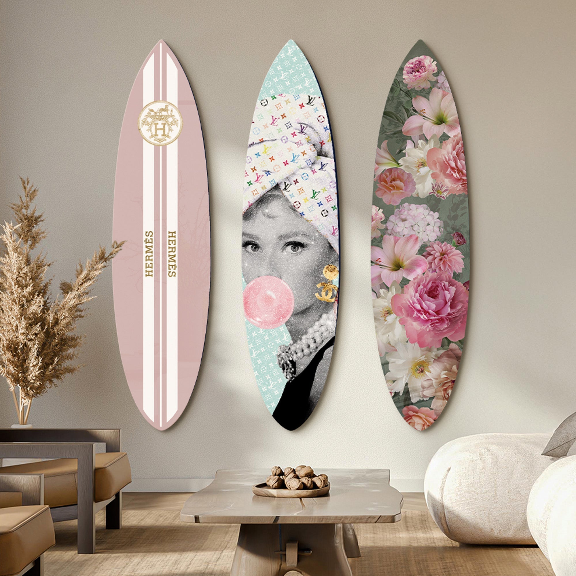Blush Icons | Surfboard Gallery Wall Main image