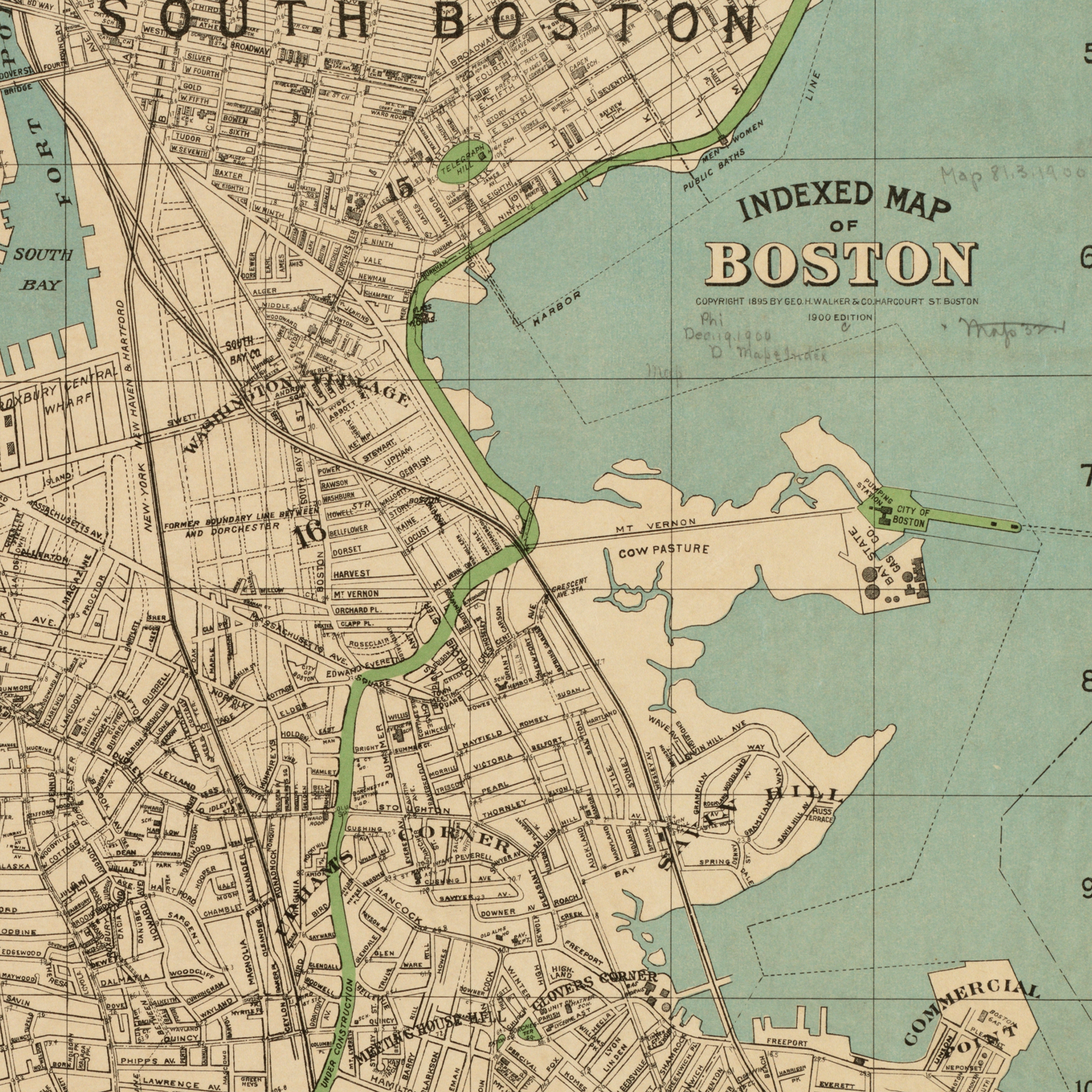 Boston, Massachusetts - Vintage Map Secondary image