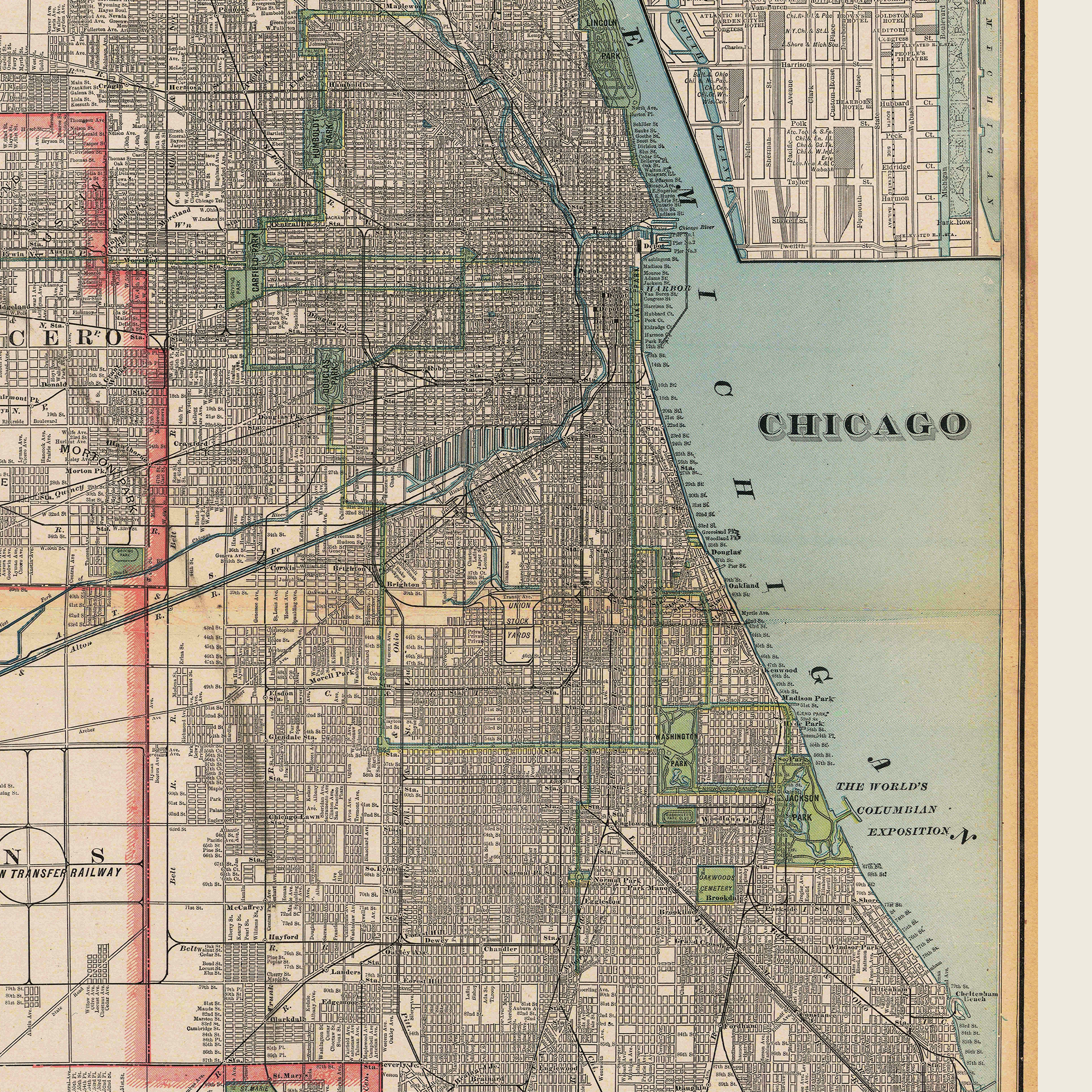 Chicago, Illinois - Vintage Map Secondary image