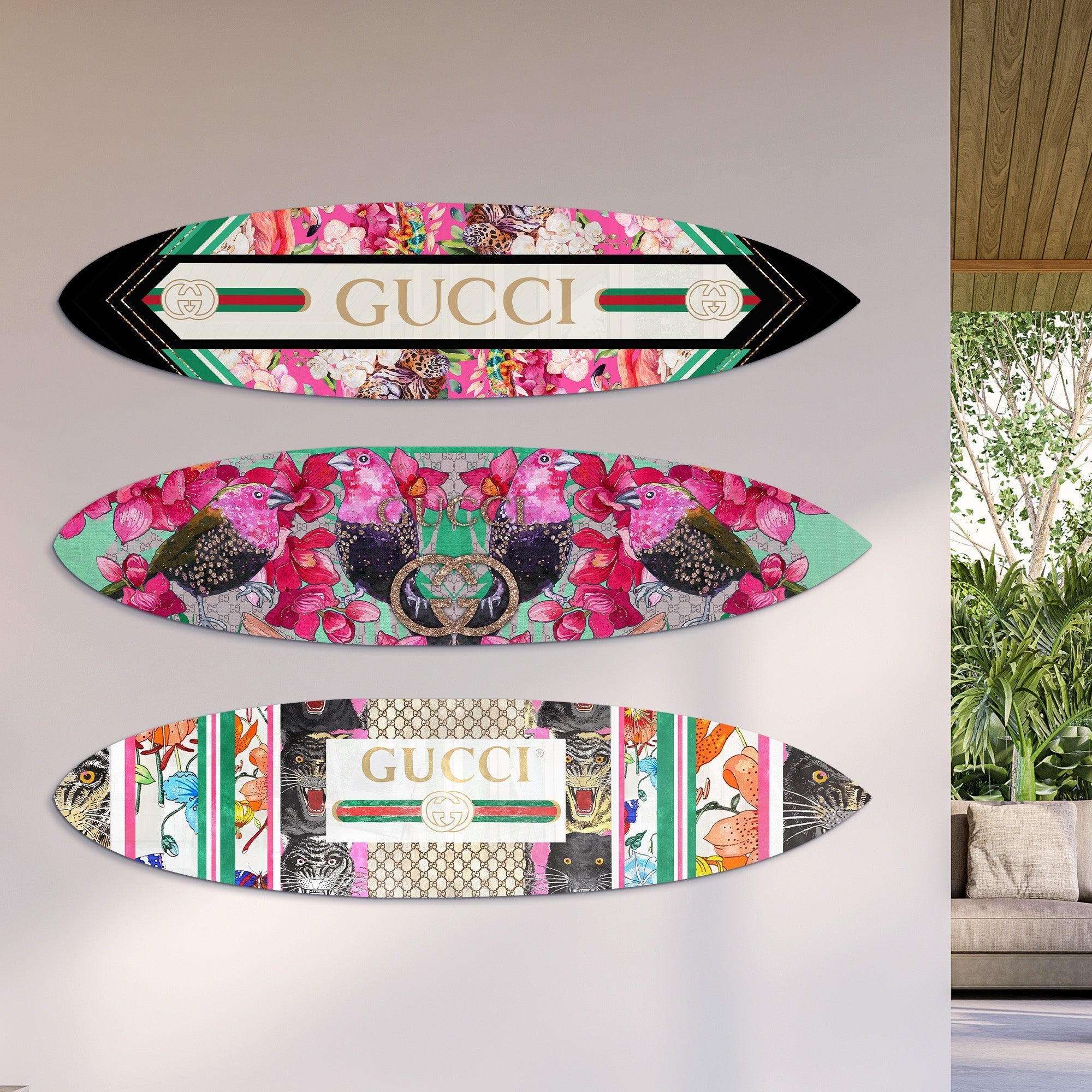 Coutour Garden | Surfboard Gallery Wall Main image