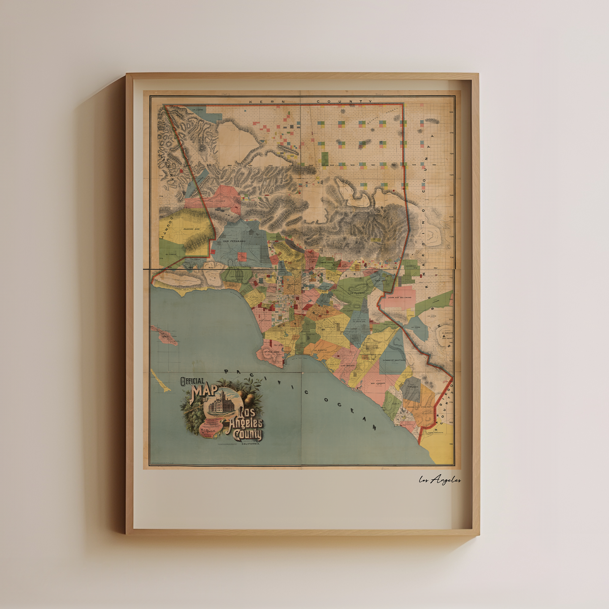 Los Angeles Vintage Map Main image