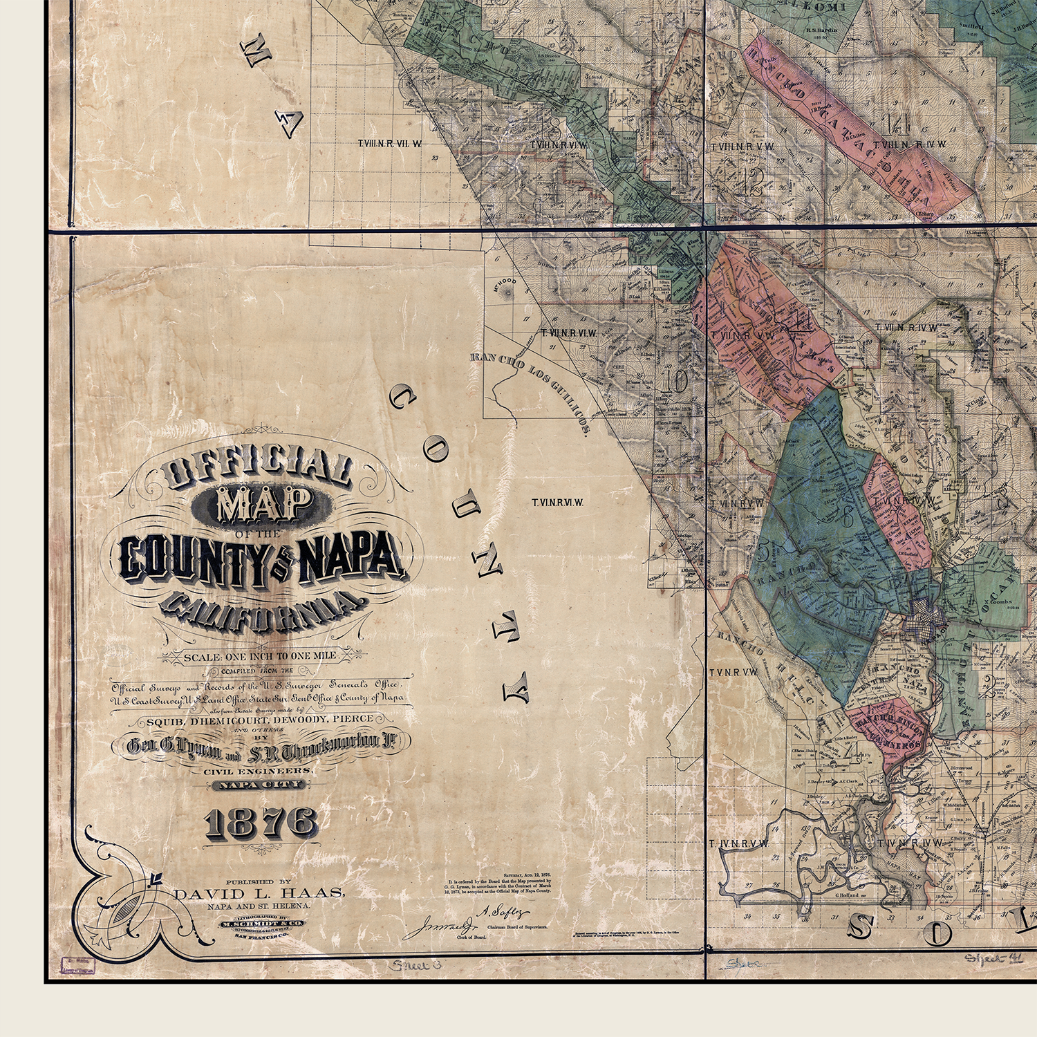 Napa, California Vintage Map Secondary image